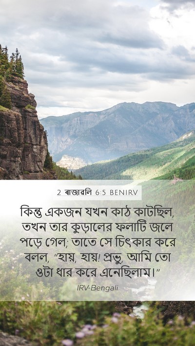 2 ৰাজাৱলি 6:5 BENIRV Mobile Phone Wallpaper - কিন্তু একজন যখন - Mobile Bible Verse Wallpaper