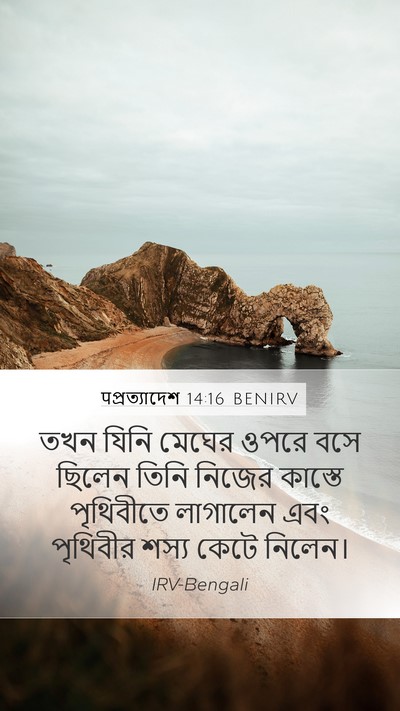 पপ্রত্যাদেশ 14:16 BENIRV Mobile Phone Wallpaper - তখন যিনি মেঘের - Mobile Bible Verse Wallpaper