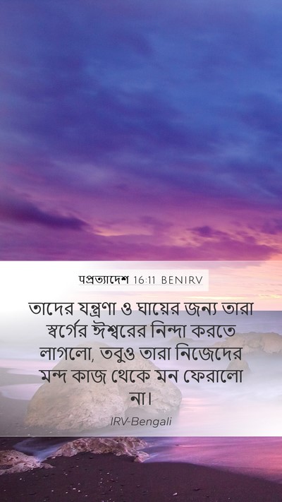 पপ্রত্যাদেশ 16:11 BENIRV Bible Verse Image