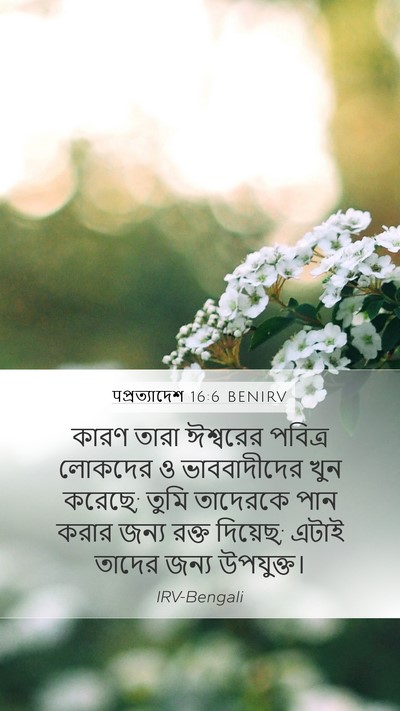 पপ্রত্যাদেশ 16:6 BENIRV Bible Verse Image