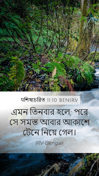 पশিষ্যচরিত 11:10 BENIRV Mobile Phone Wallpaper - এমন তিনবার হলে; পরে - Mobile Bible Verse Wallpaper