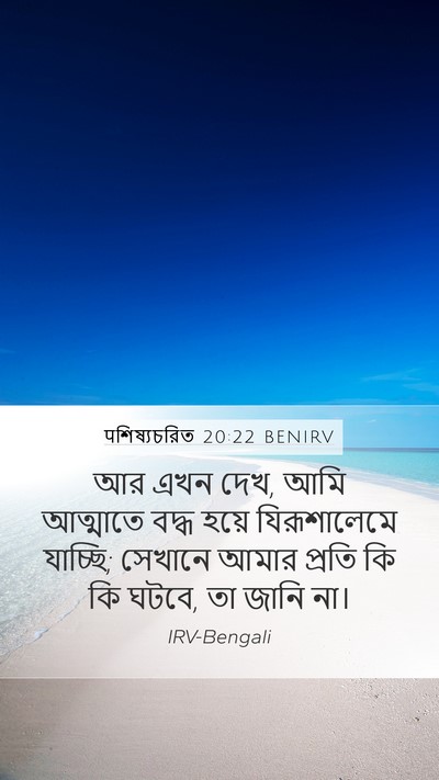 पশিষ্যচরিত 20:22 BENIRV Bible Verse Image