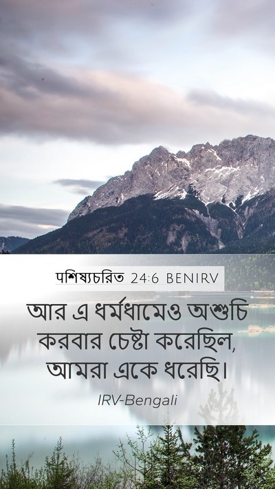 पশিষ্যচরিত 24:6 BENIRV Mobile Phone Wallpaper - আর এ ধর্মধামেও - Mobile Bible Verse Wallpaper