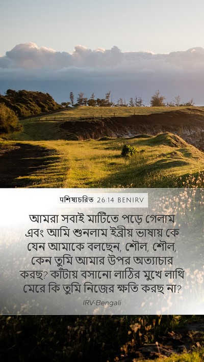 पশিষ্যচরিত 26:14 BENIRV Bible Verse Image