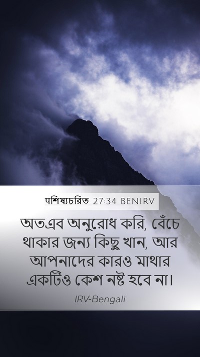 पশিষ্যচরিত 27:34 BENIRV Bible Verse Image