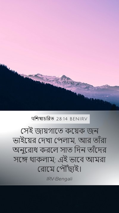 पশিষ্যচরিত 28:14 BENIRV Bible Verse Image