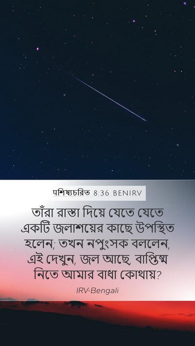 पশিষ্যচরিত 8:36 BENIRV Bible Verse Image