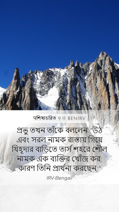 पশিষ্যচরিত 9:11 BENIRV Mobile Phone Wallpaper - প্রভু তখন তাঁকে - Mobile Bible Verse Wallpaper