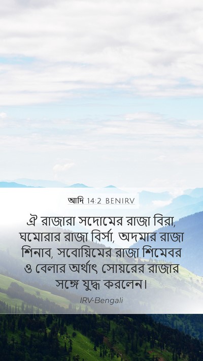 আদি 14:2 BENIRV Bible Verse Image