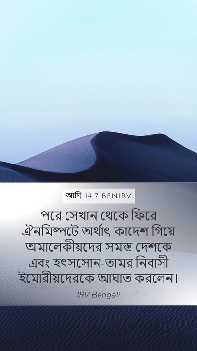 আদি 14:7 BENIRV Bible Verse Image