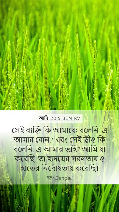 আদি 20:5 BENIRV Bible Verse Image
