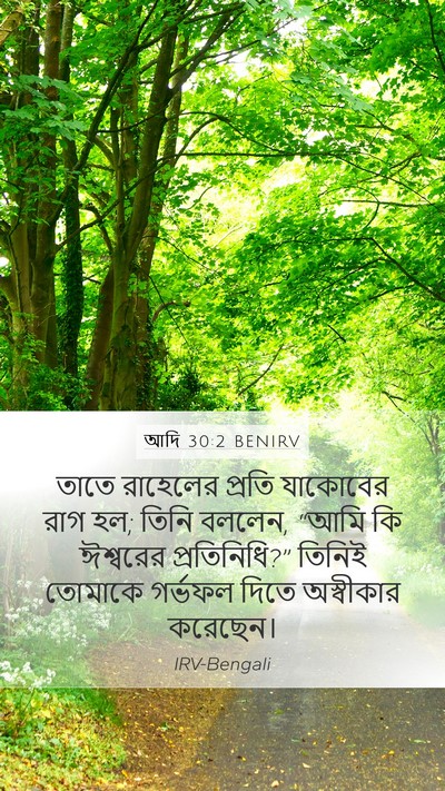 আদি 30:2 BENIRV Bible Verse Image