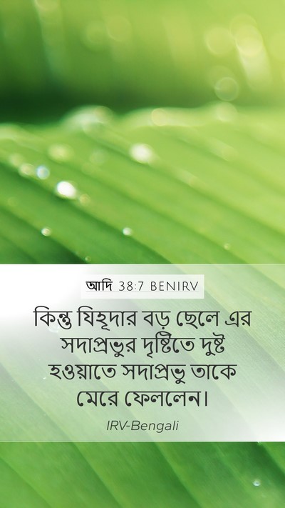 আদি 38:7 BENIRV Bible Verse Image