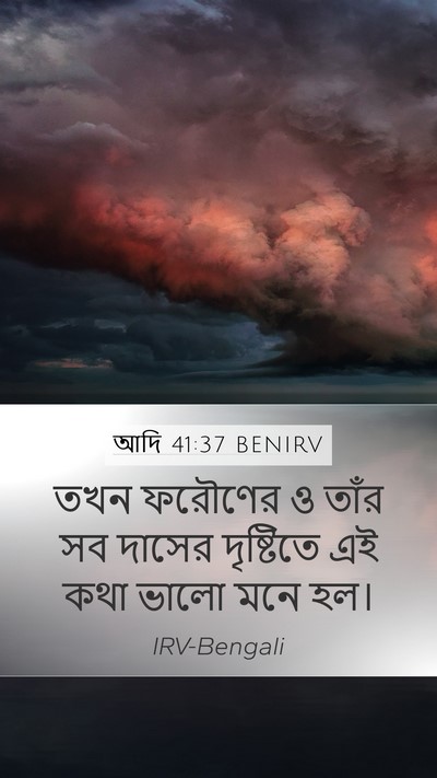 আদি 41:37 BENIRV Mobile Phone Wallpaper - তখন ফরৌণের ও তাঁর - Mobile Bible Verse Wallpaper