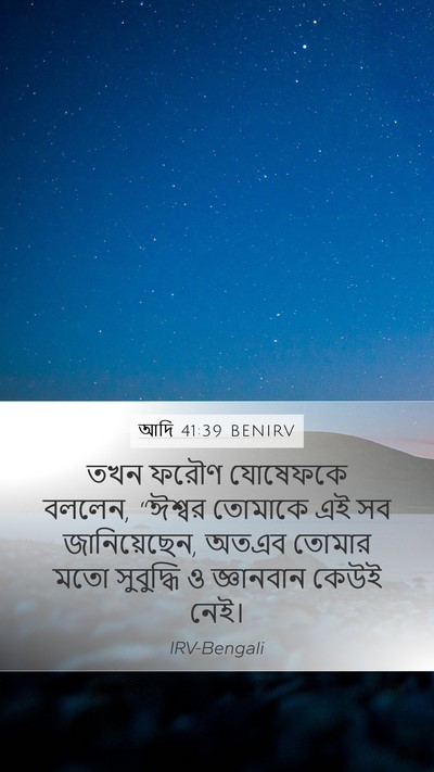আদি 41:39 BENIRV Bible Verse Image