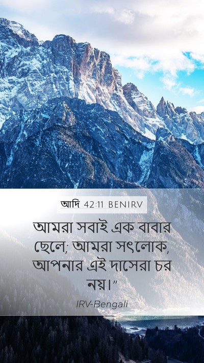 আদি 42:11 BENIRV Mobile Phone Wallpaper - আমরা সবাই এক বাবার - Mobile Bible Verse Wallpaper