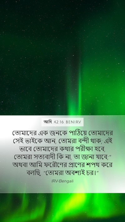 আদি 42:16 BENIRV Bible Verse Image