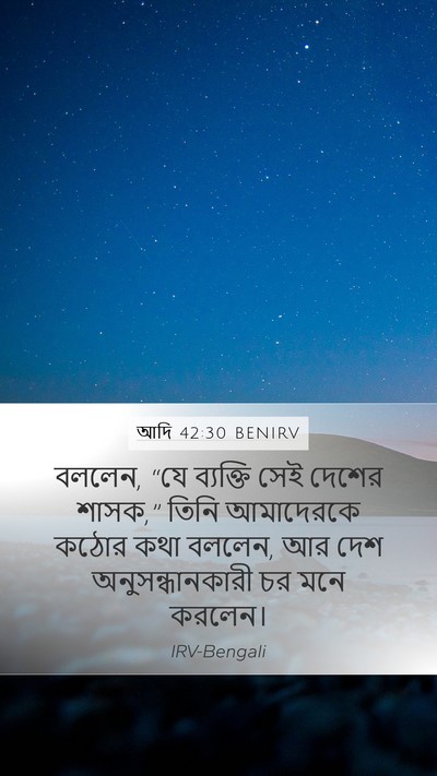 আদি 42:30 BENIRV Bible Verse Image