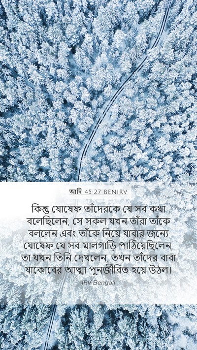 আদি 45:27 BENIRV Mobile Phone Wallpaper - কিন্তু যোষেফ - Mobile Bible Verse Wallpaper