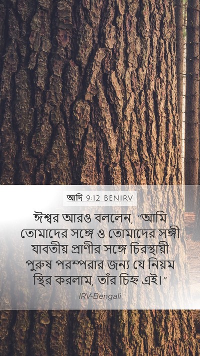 আদি 9:12 BENIRV Mobile Phone Wallpaper - ঈশ্বর আরও বললেন, - Mobile Bible Verse Wallpaper