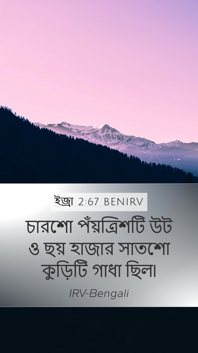 ইজ্ৰা 2:67 BENIRV Mobile Phone Wallpaper - চারশো পঁয়ত্রিশটি - Mobile Bible Verse Wallpaper