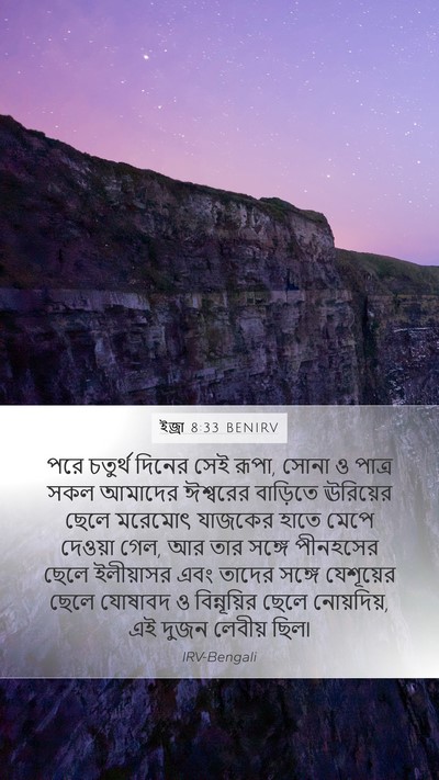 ইজ্ৰা 8:33 BENIRV Bible Verse Image