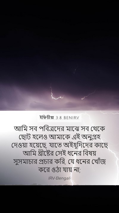 ইফিচীয়া 3:8 BENIRV Bible Verse Image