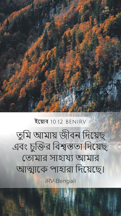 ইয়োব 10:12 BENIRV Mobile Phone Wallpaper - তুমি আমায় জীবন - Mobile Bible Verse Wallpaper