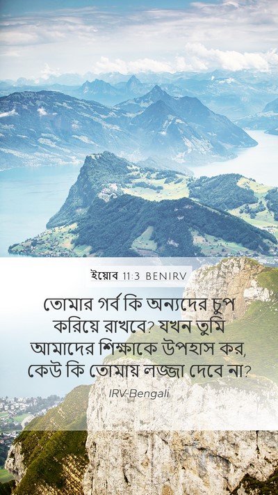 ইয়োব 11:3 BENIRV Mobile Phone Wallpaper - তোমার গর্ব কি - Mobile Bible Verse Wallpaper