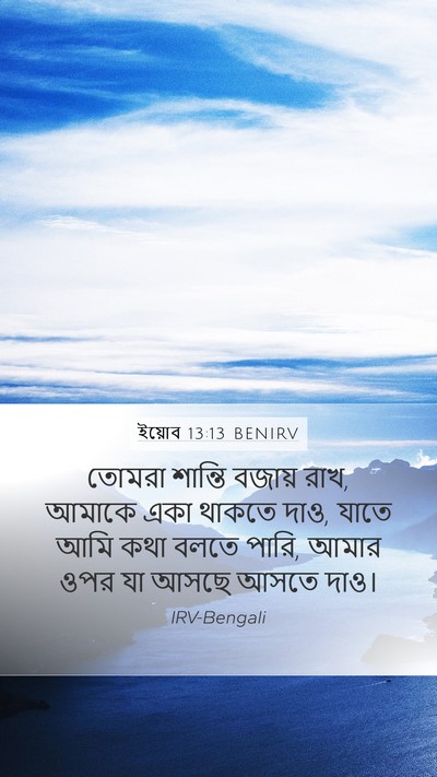 ইয়োব 13:13 BENIRV Bible Verse Image