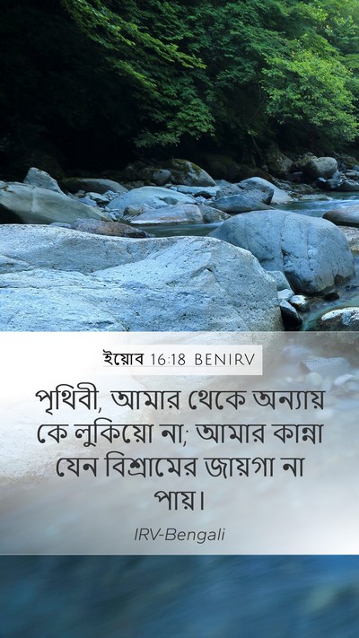 ইয়োব 16:18 BENIRV Bible Verse Image