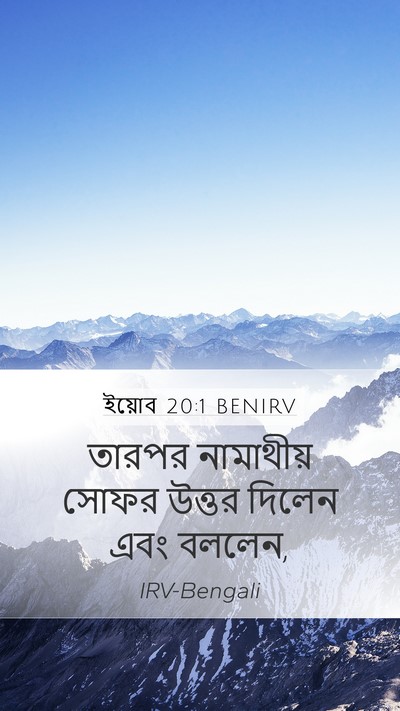 ইয়োব 20:1 BENIRV Bible Verse Image