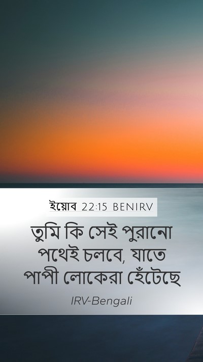 ইয়োব 22:15 BENIRV Bible Verse Image