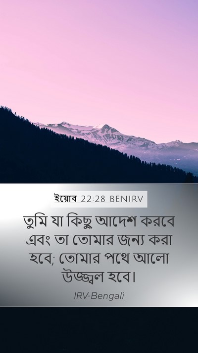 ইয়োব 22:28 BENIRV Bible Verse Image