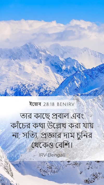 ইয়োব 28:18 BENIRV Bible Verse Image