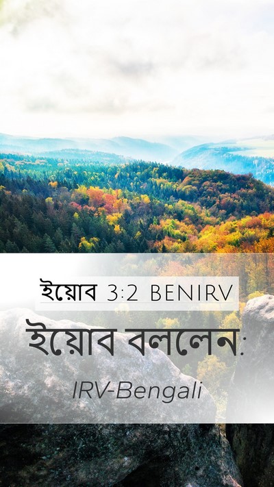 ইয়োব 3:2 BENIRV Mobile Phone Wallpaper - ইয়োব - Mobile Bible Verse Wallpaper