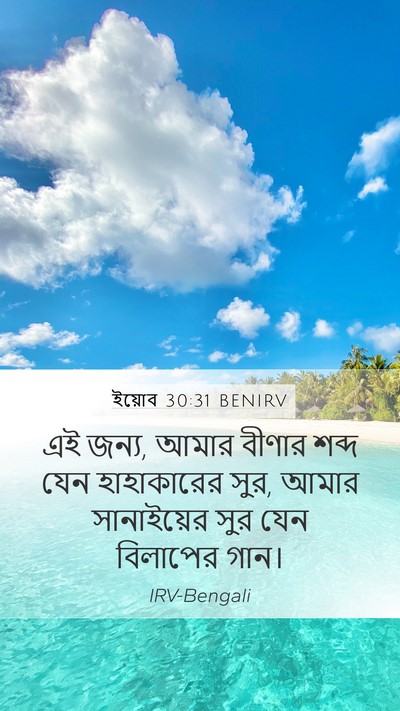 ইয়োব 30:31 BENIRV Mobile Phone Wallpaper - এই জন্য, আমার বীণার - Mobile Bible Verse Wallpaper