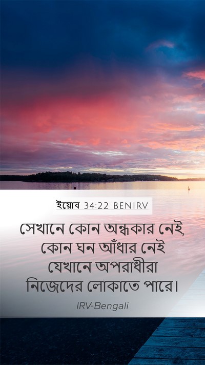 ইয়োব 34:22 BENIRV Bible Verse Image