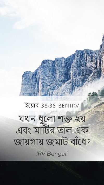 ইয়োব 38:38 BENIRV Mobile Phone Wallpaper - যখন ধূলো শক্ত হয় - Mobile Bible Verse Wallpaper