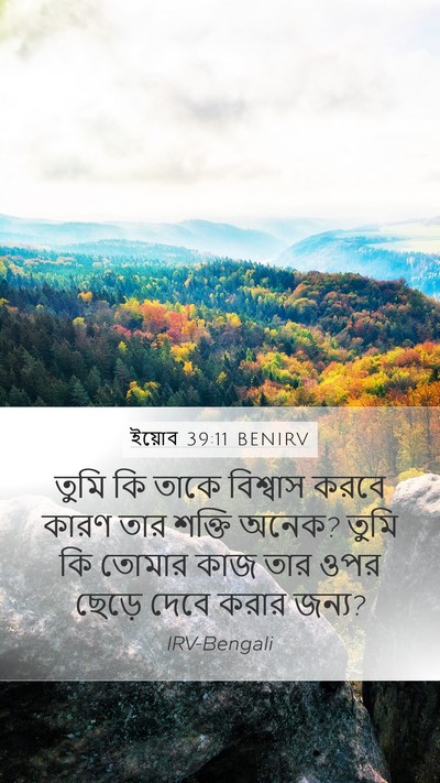 ইয়োব 39:11 BENIRV Mobile Phone Wallpaper - তুমি কি তাকে - Mobile Bible Verse Wallpaper