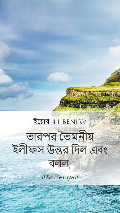ইয়োব 4:1 BENIRV Bible Verse Image