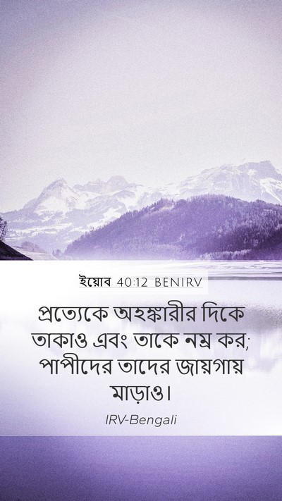 ইয়োব 40:12 BENIRV Bible Verse Image