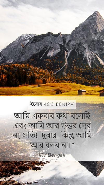 ইয়োব 40:5 BENIRV Bible Verse Image