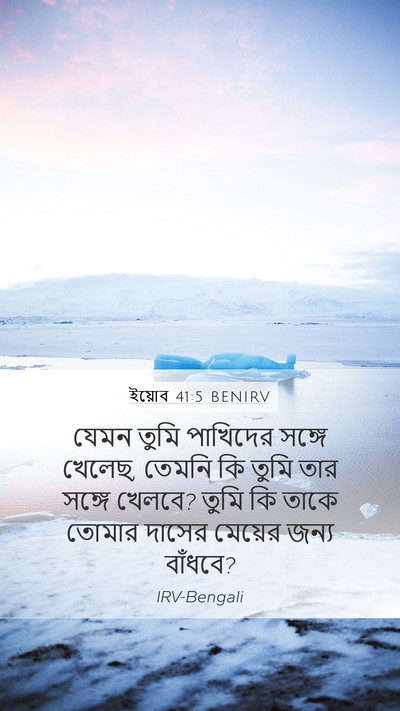 ইয়োব 41:5 BENIRV Mobile Phone Wallpaper - যেমন তুমি পাখিদের - Mobile Bible Verse Wallpaper