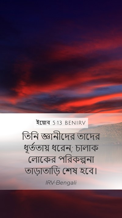 ইয়োব 5:13 BENIRV Bible Verse Image