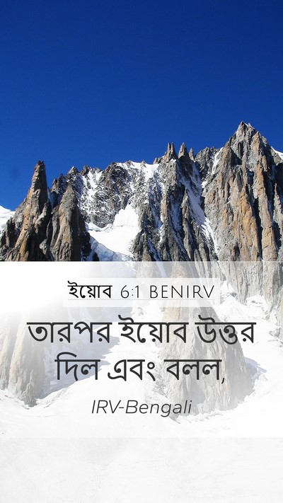 ইয়োব 6:1 BENIRV Bible Verse Image