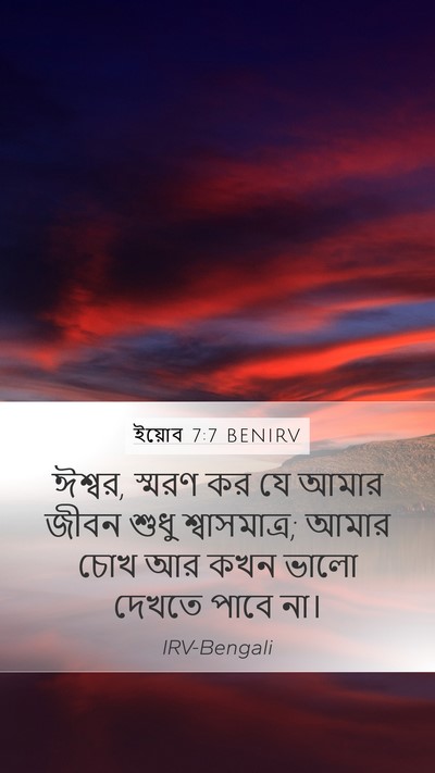 ইয়োব 7:7 BENIRV Bible Verse Image