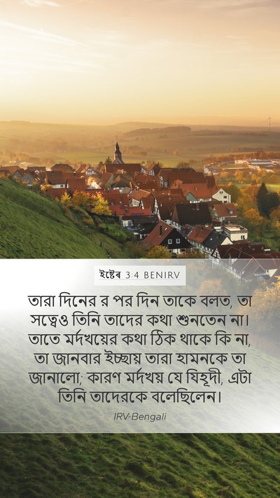 ইষ্টেৰ 3:4 BENIRV Mobile Phone Wallpaper - তারা দিনের র পর দিন - Mobile Bible Verse Wallpaper