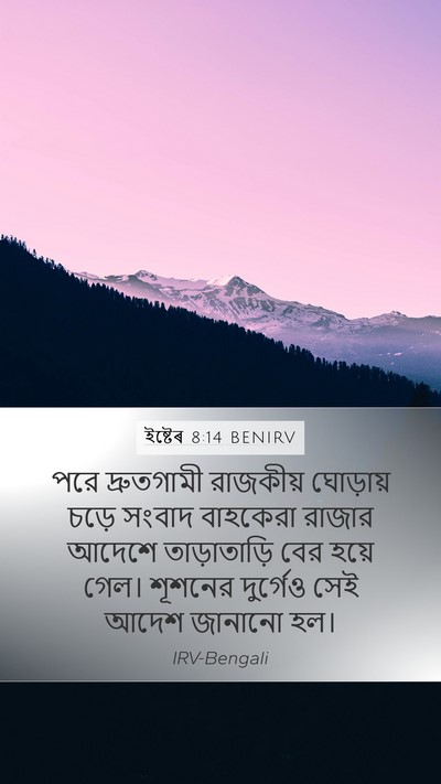 ইষ্টেৰ 8:14 BENIRV Bible Verse Image