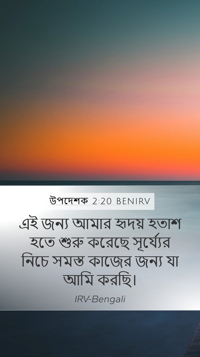 উপদেশক 2:20 BENIRV Bible Verse Image